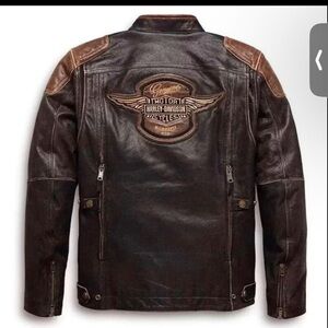 Harley-Davidson Men's Brown Leather Jacket